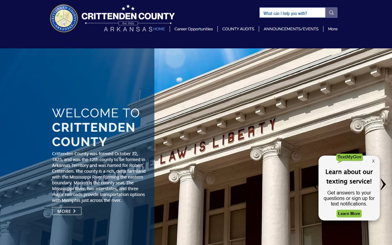 Crittenden County government portal for booking reports