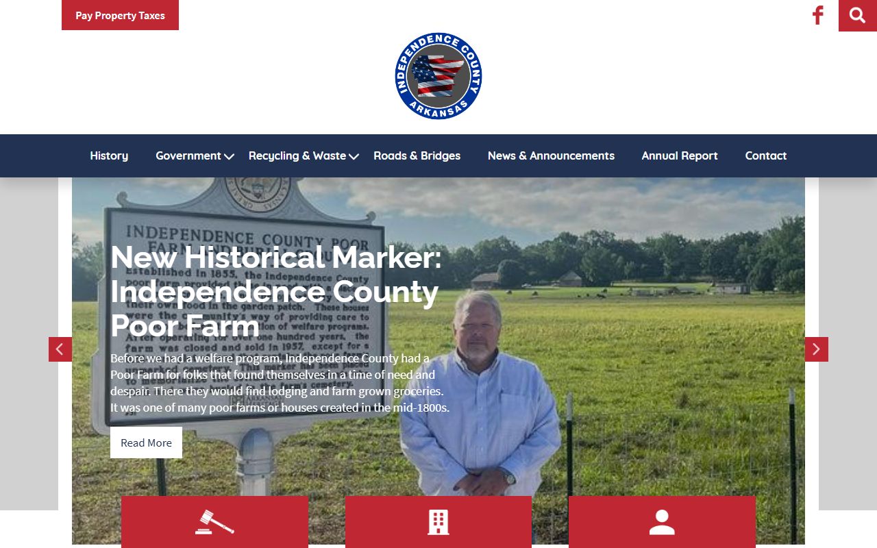 Independence County government site for booking reports