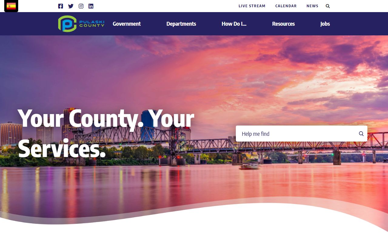 Pulaski County government portal for booking reports