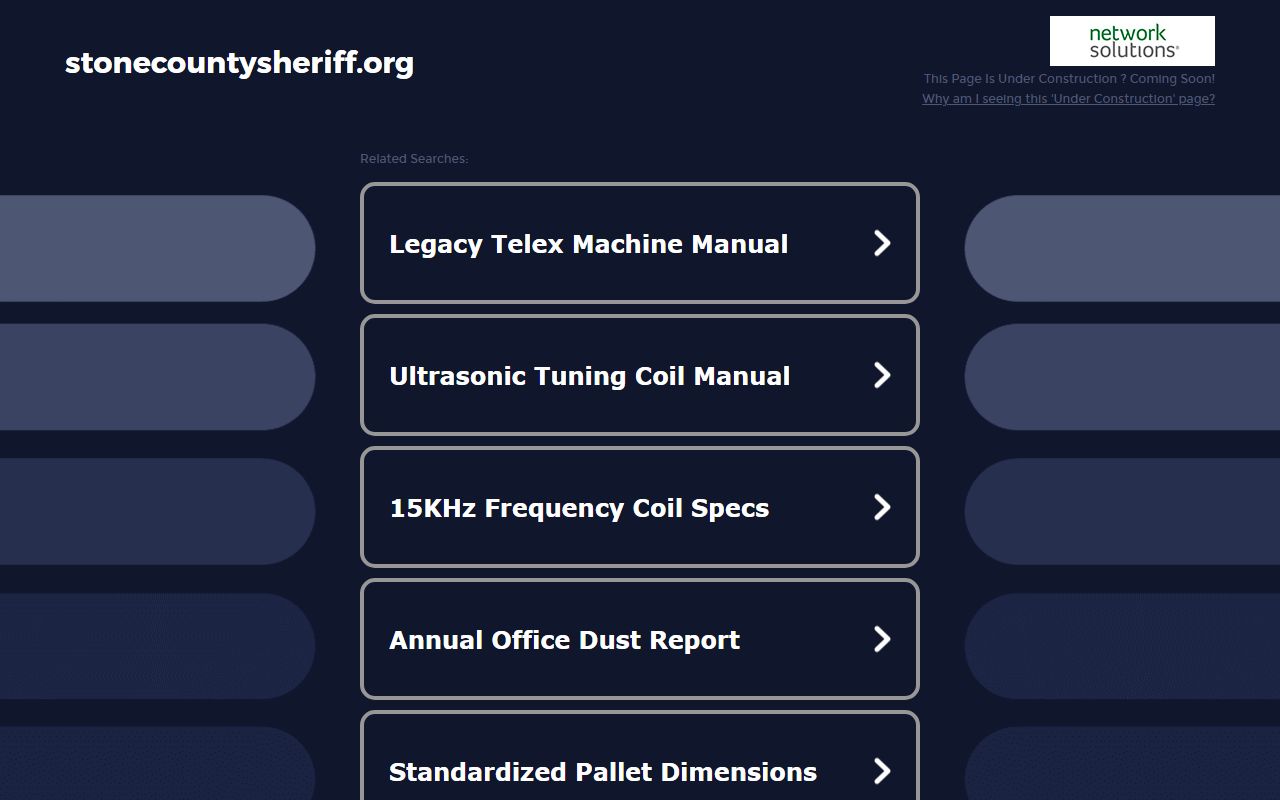 Stone County government portal for booking reports
